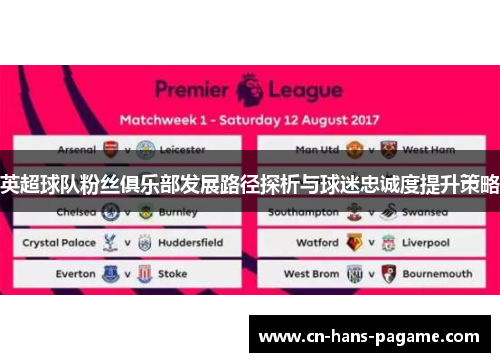 英超球队粉丝俱乐部发展路径探析与球迷忠诚度提升策略 英超球队粉丝俱乐部发展路径探析与球迷忠诚度提升策略